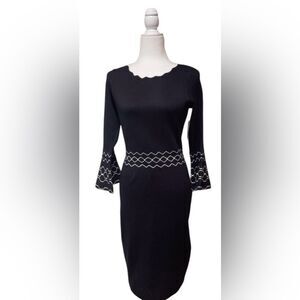 Danny and Nicole Black and White Sweater Dress Size PL